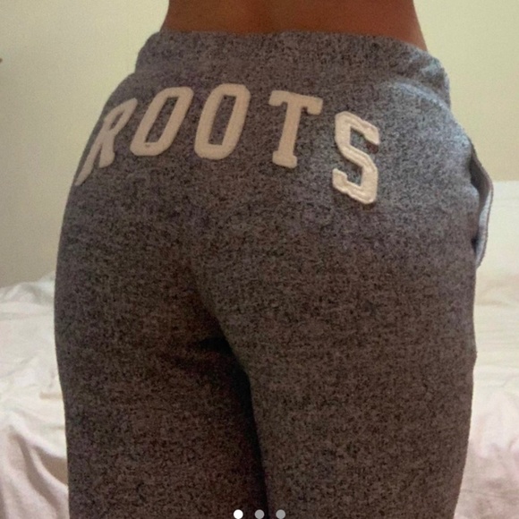 Roots Grey Sweatpants with Logo - Picture 1 of 3